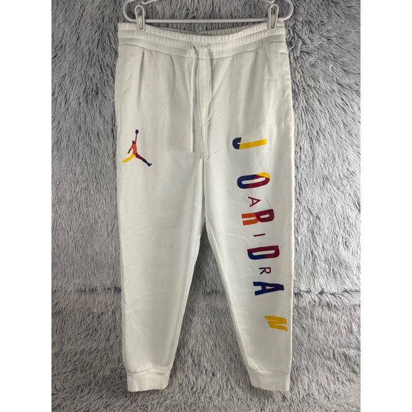 Jordan Pants Nike Air Jordan Joggers Men 32 Medium White Graphic